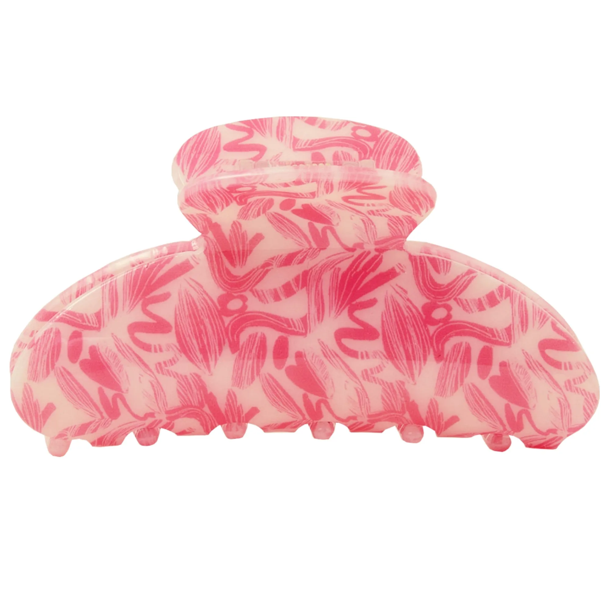 Accessorize London Women's Pink Printed Claw Clip