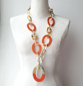 Buffalo Horn Necklace J18057, Natural Handmade from Vietnam