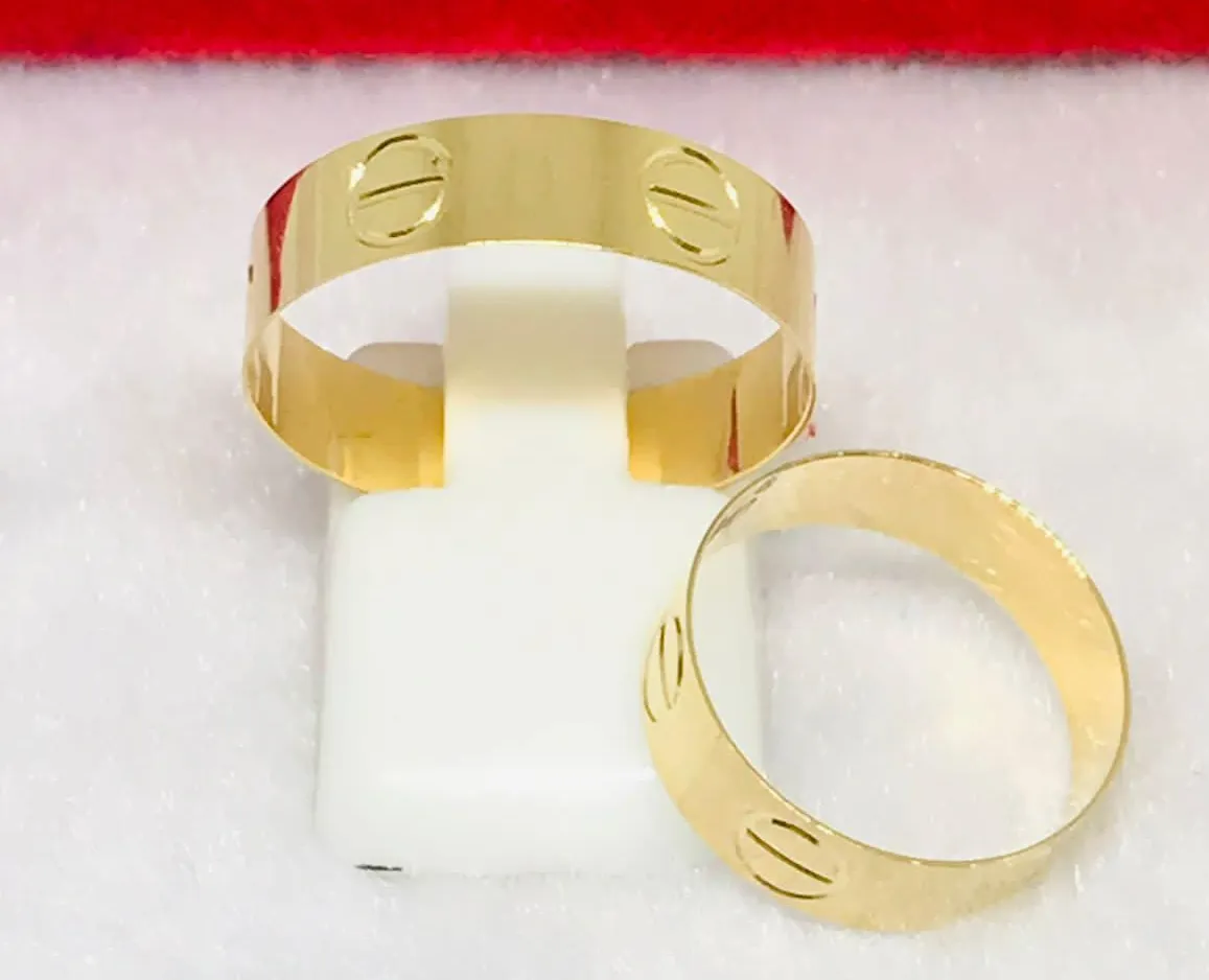 Cartr Flat 18K Gold Wedding Rings