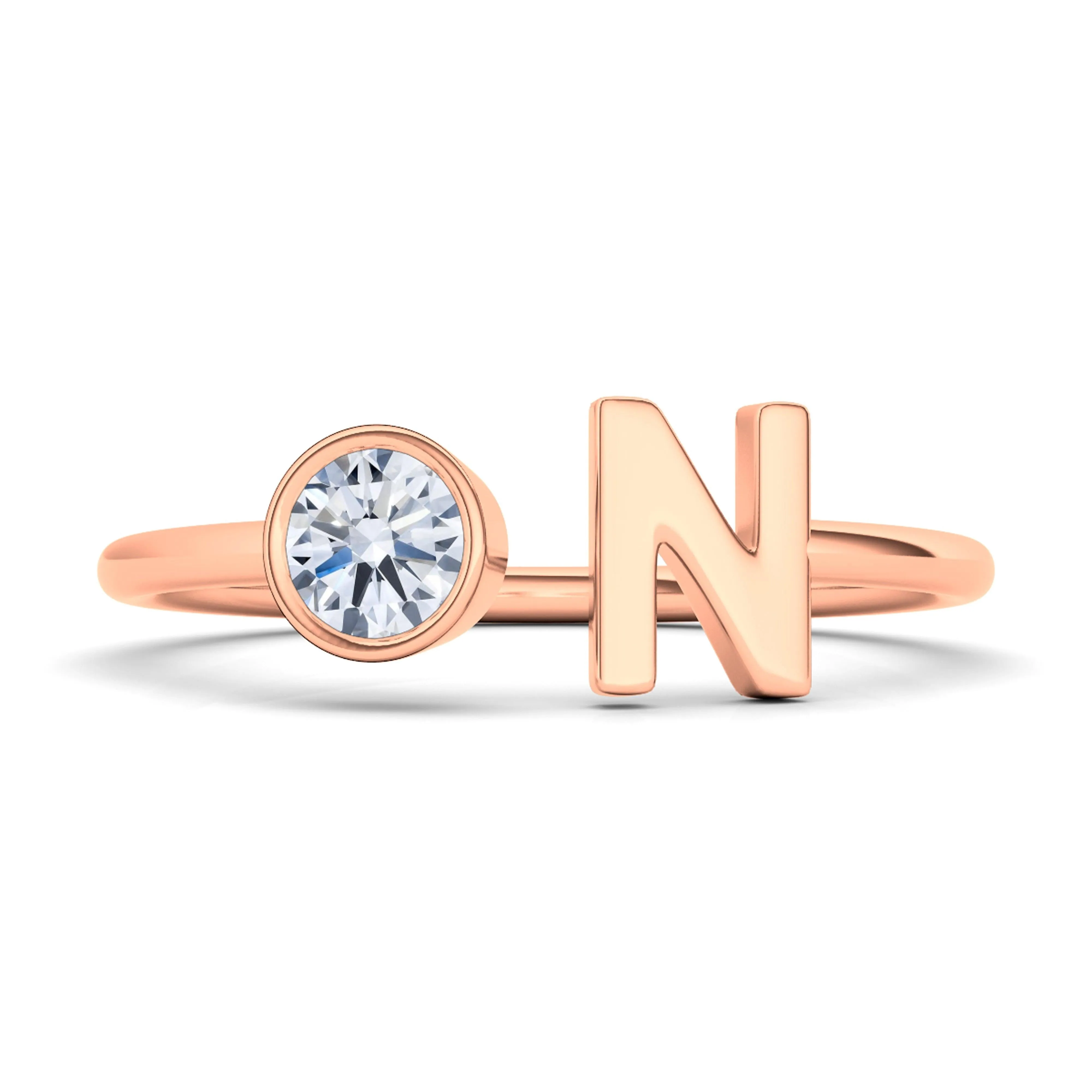 Diamond Letter Rings