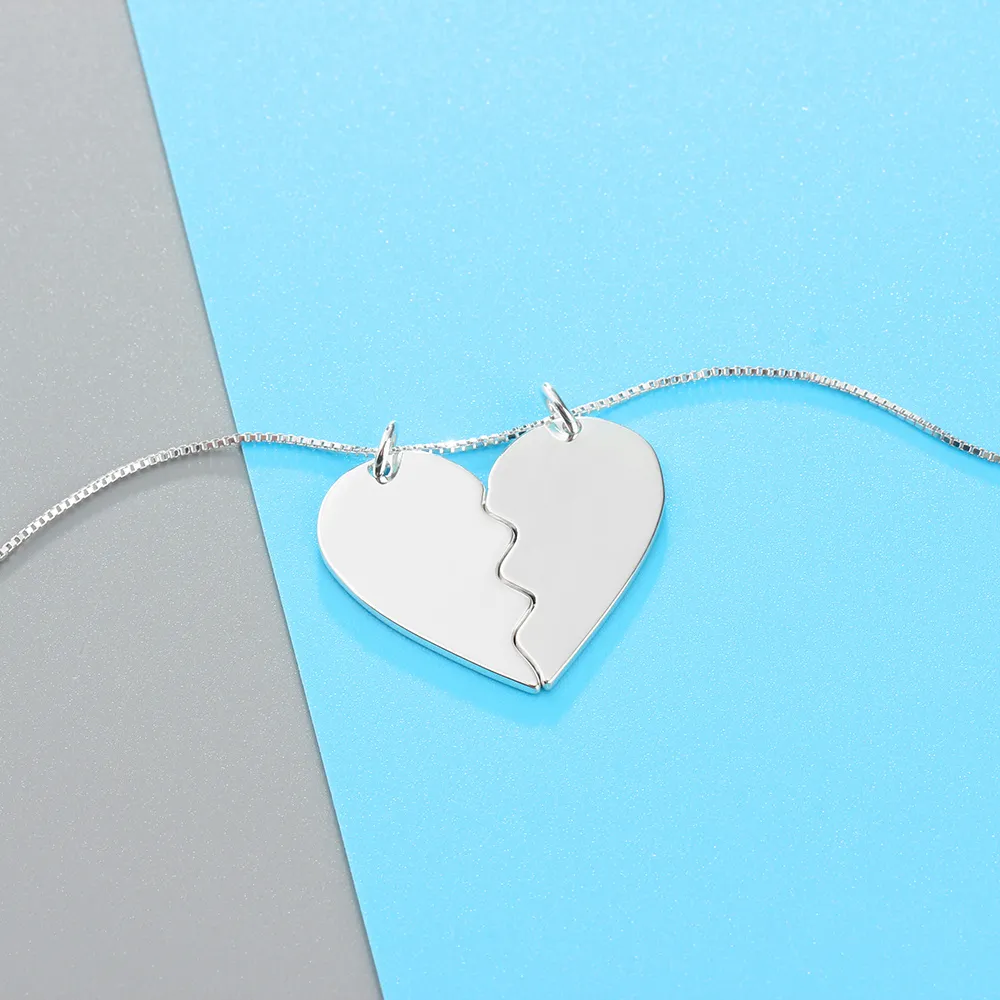 Engraved 2 Names Couple Necklaces