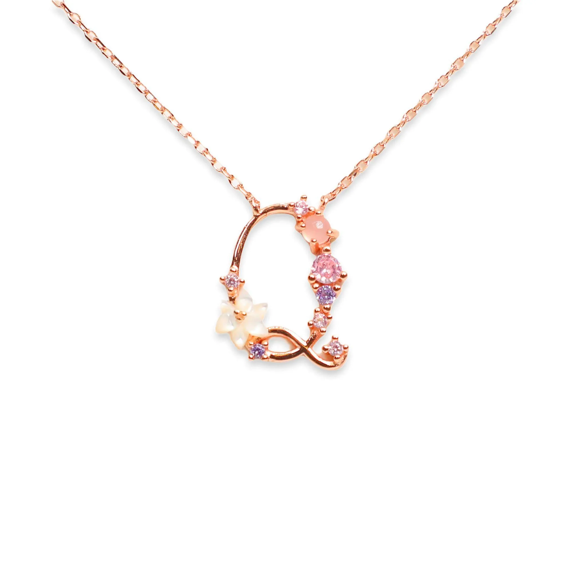 Floral Letter Necklace