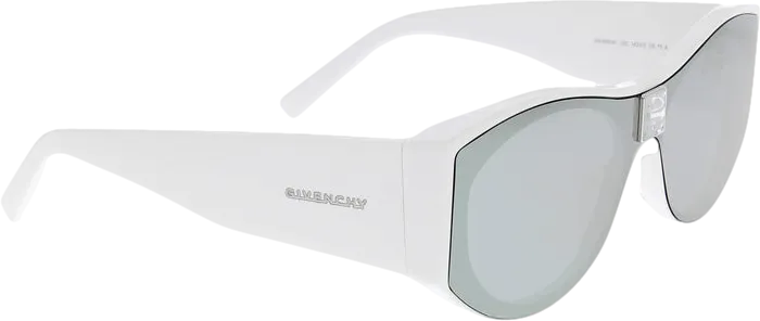 GIvenchy White 4gem Mirror Sunglasses in case