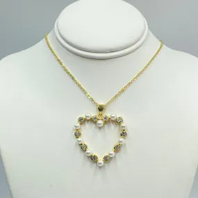 Heart & Pearls Necklace