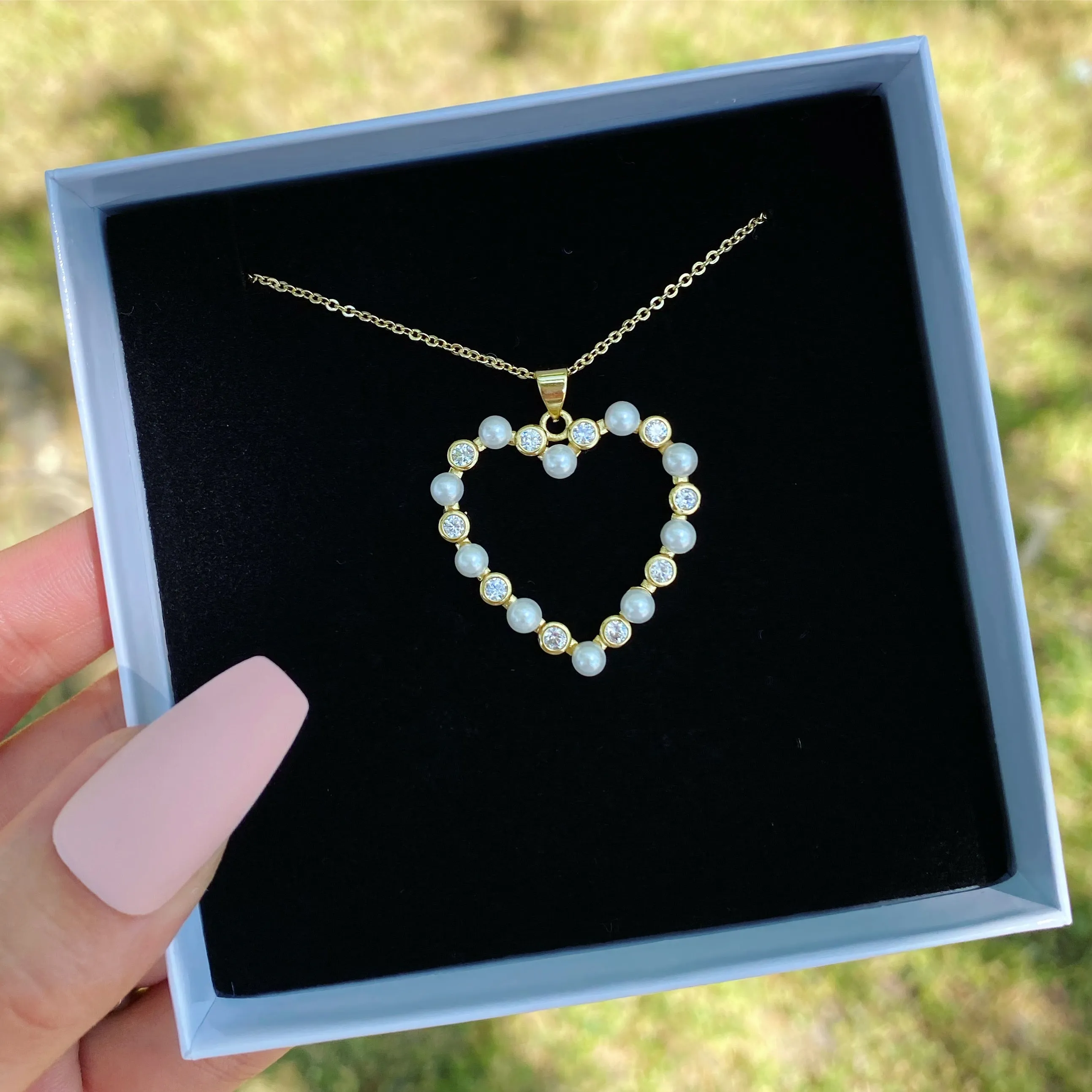 Heart & Pearls Necklace