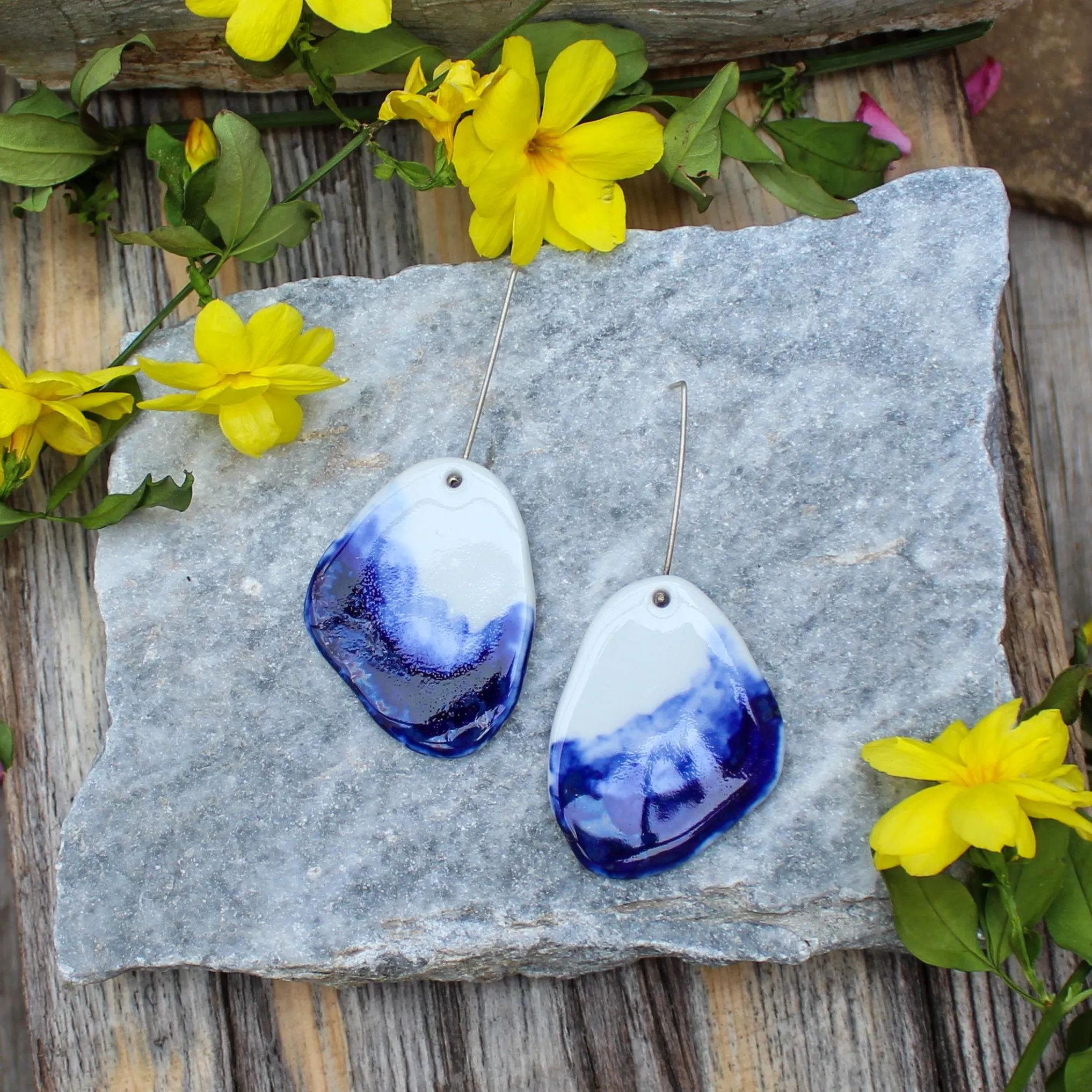 Porcelain Long Earrings