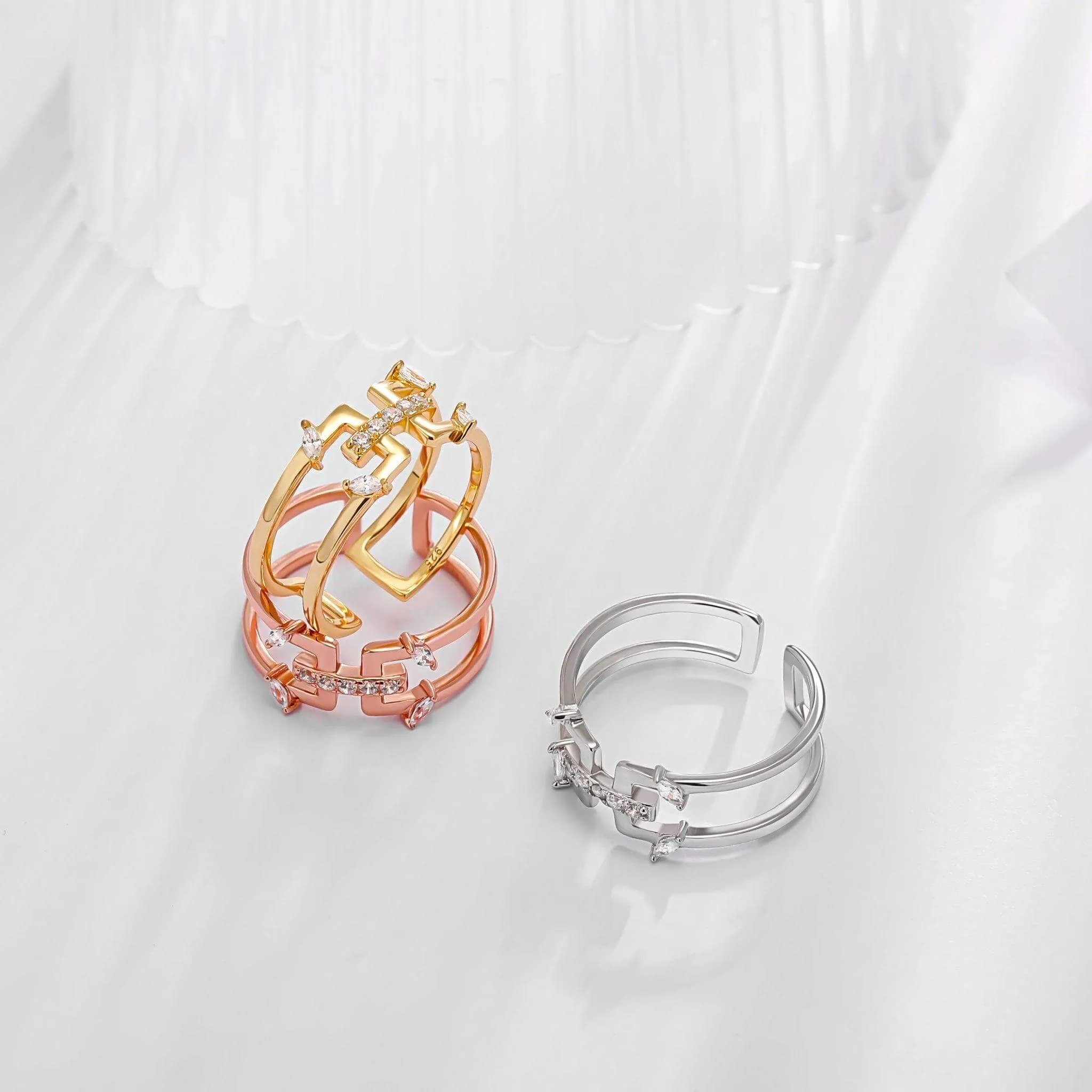 Promise Statement Ring Jasmine Breeze Collection Designed by Golnaz Niazmand