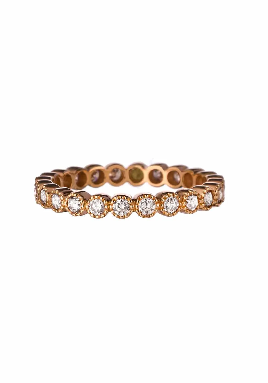 Sethi Couture Bezel 18KRG White Diamond Eternity Band